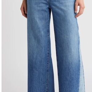 Frame Denim Blue Le Jane Cropped Flare Wide Leg Jeans